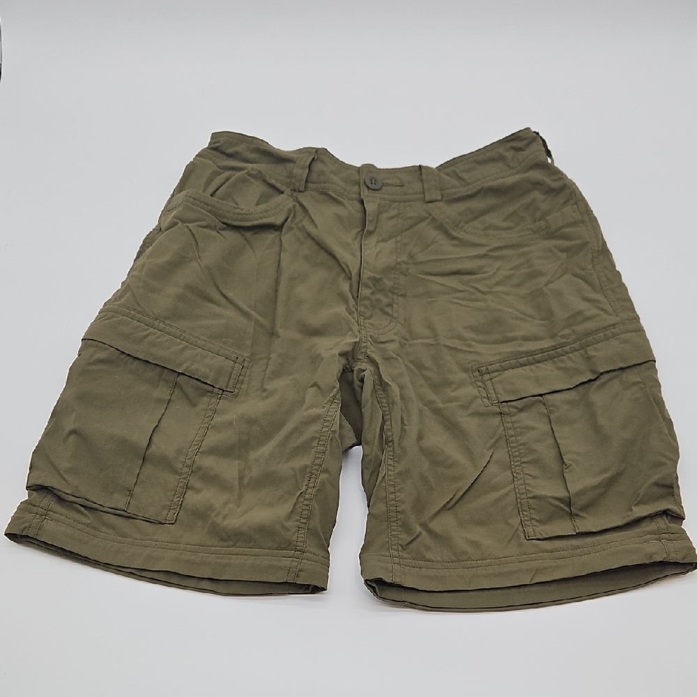 REI Men's Khaki Green Cargo Shorts Multi Pockets